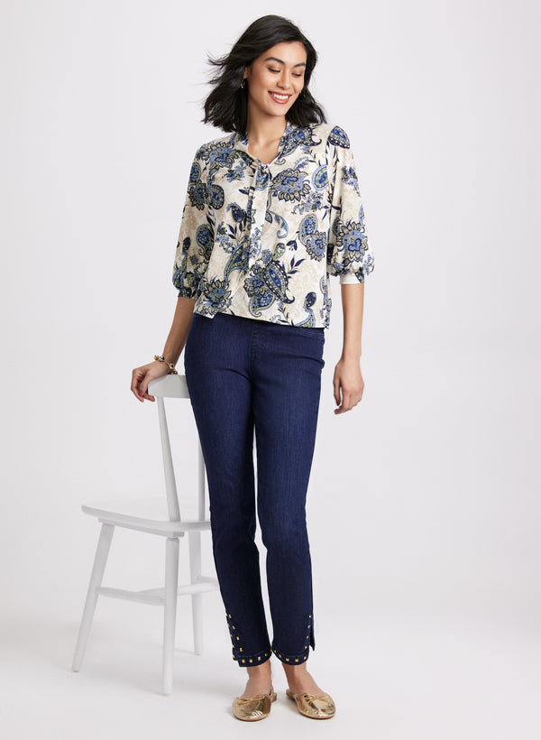 Laura Paisley Print Top