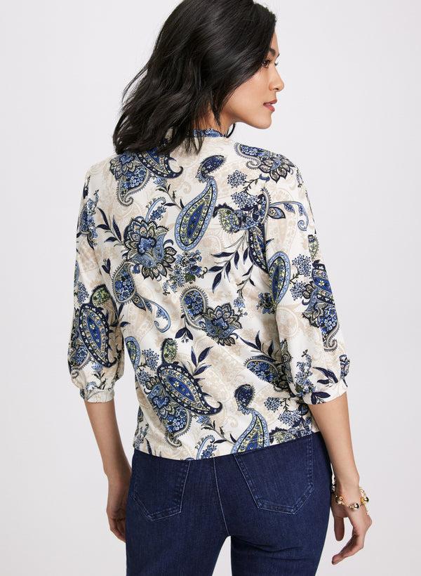 Laura Paisley Print Top