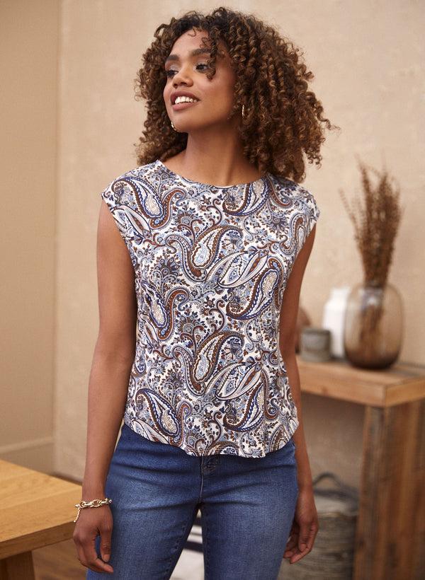 laura Paisley Print Top