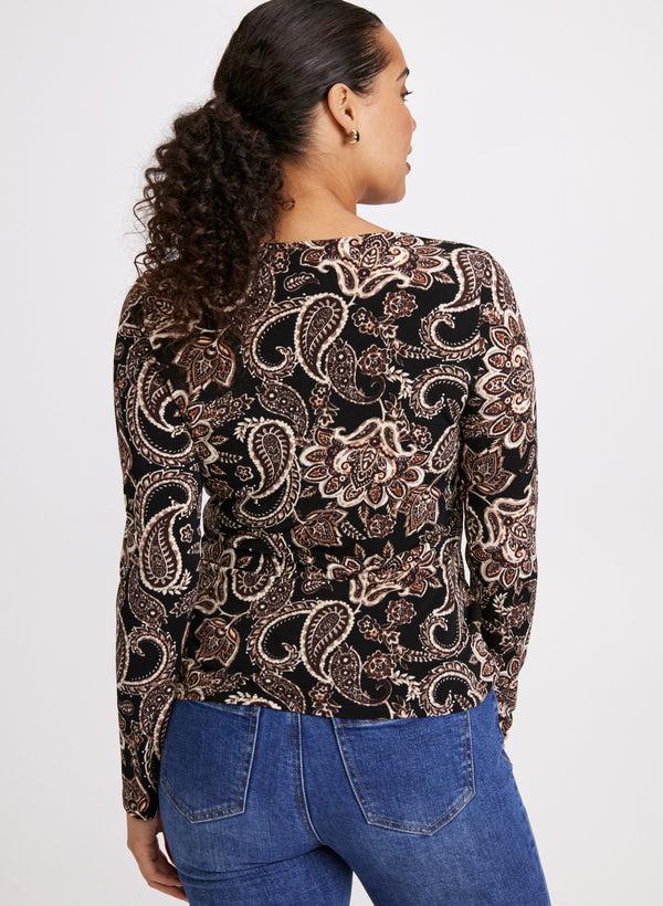 Laura Paisley Print Top