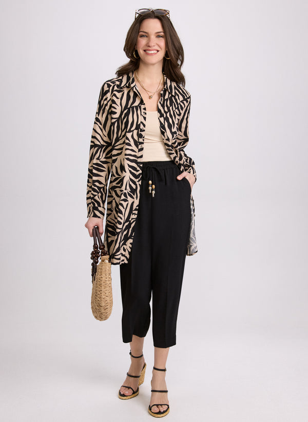 Laura Palm Leaf Print Blouse