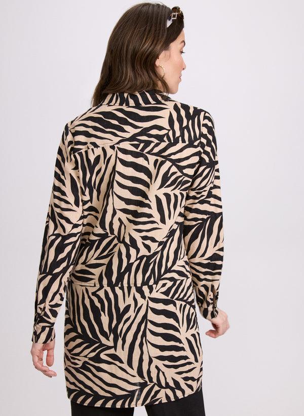 Laura Palm Leaf Print Blouse