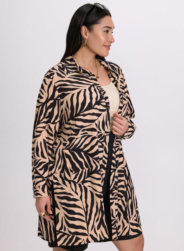 Laura Palm Leaf Print Blouse