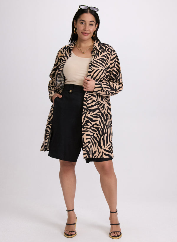 Laura Palm Leaf Print Blouse