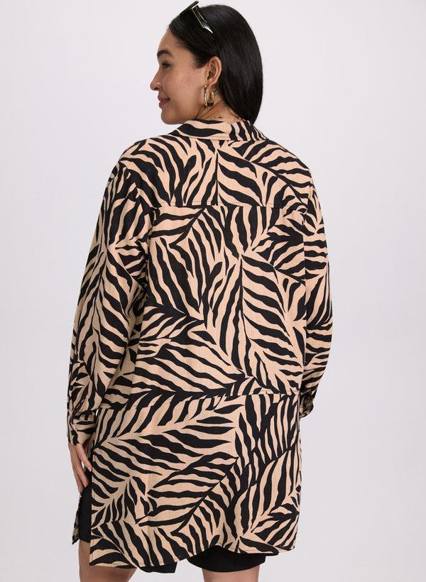 Laura Palm Leaf Print Blouse