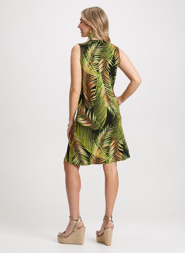 Laura Palm Print Dress