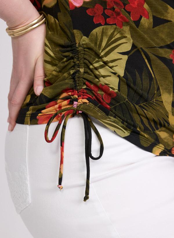 Laura Palm Print Top