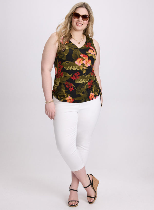 Laura Palm Print Top