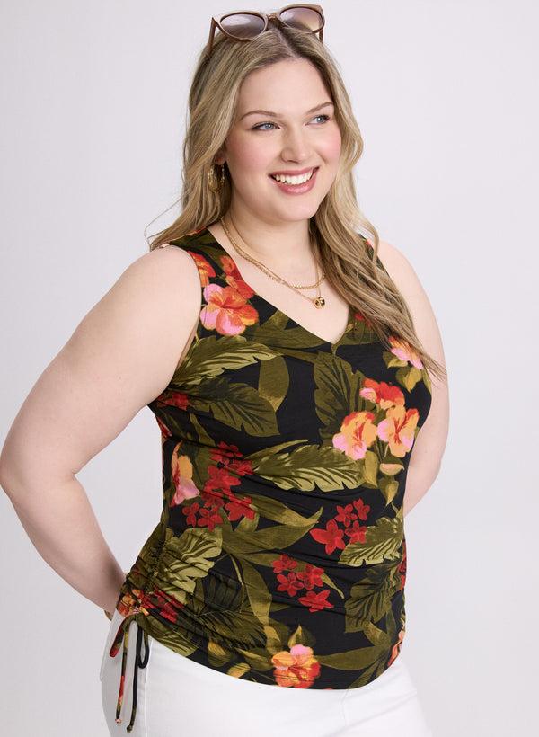 Laura Palm Print Top