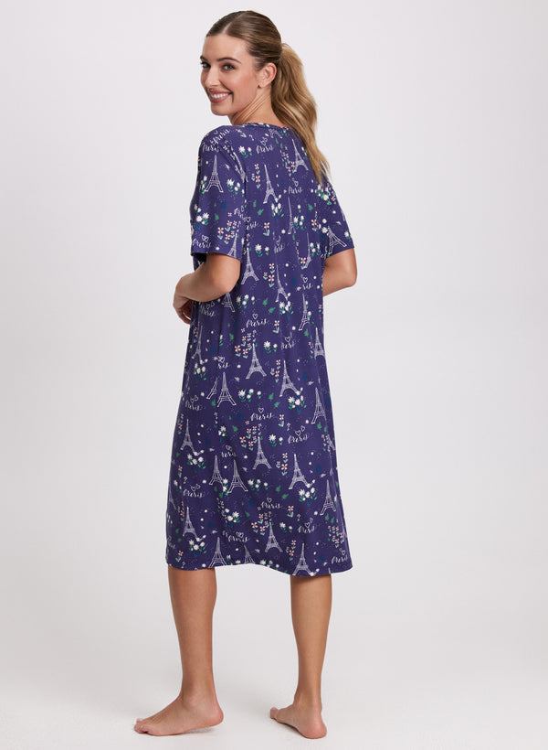 Laura Paris Print Nightgown