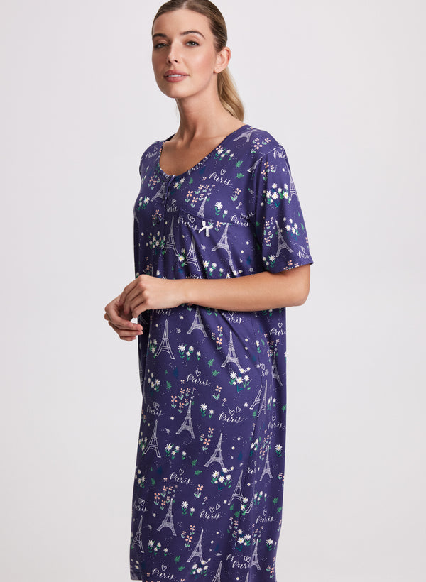 Laura Paris Print Nightgown
