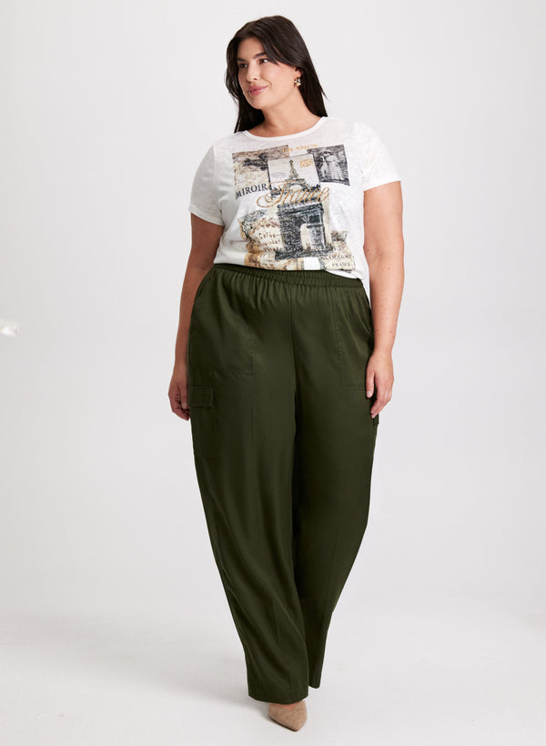 laura Paris Print T-Shirt & Cargo Pants