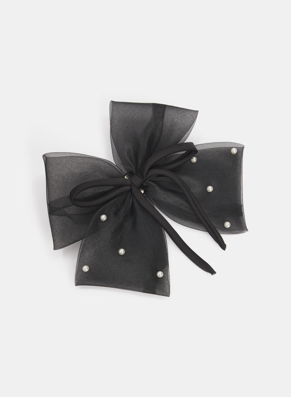 laura Pearl Bow Brooch