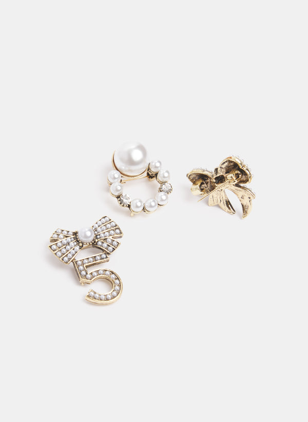 Laura Pearl Brooch Set