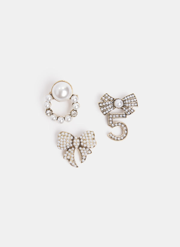 laura Pearl Brooch Set