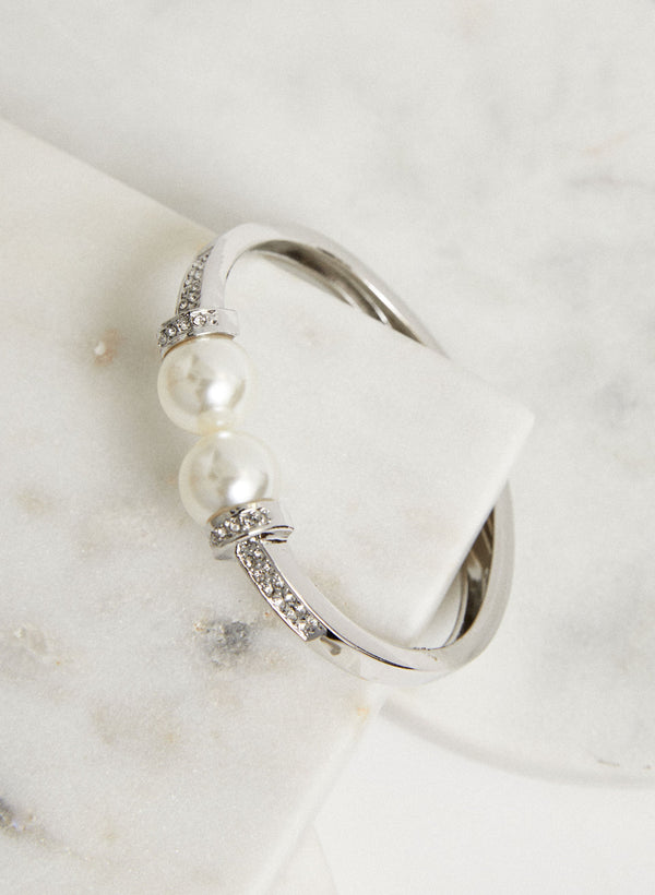 laura Pearl Detail Bangle Bracelet