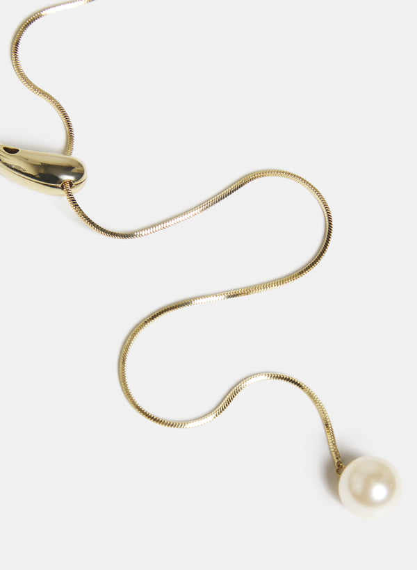 Laura Pearl Y-Shaped Necklace