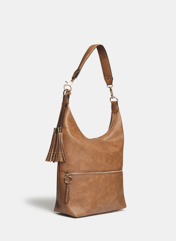Laura Pebble Grain Bucket Handbag