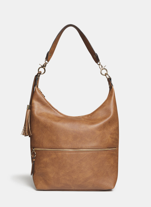 laura Pebble Grain Bucket Handbag