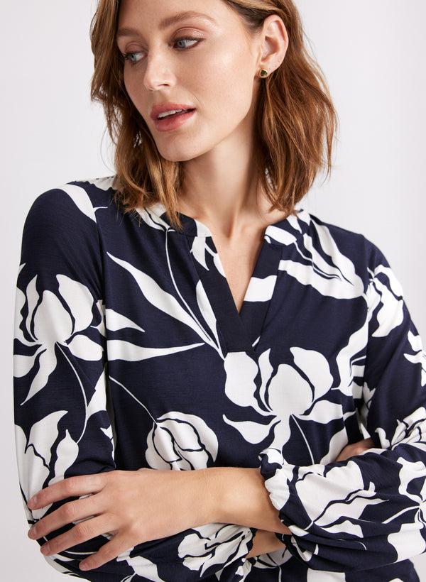Laura Peony Print Blouse