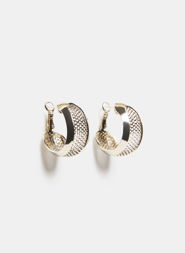 Laura Perforated Hoop Earrings