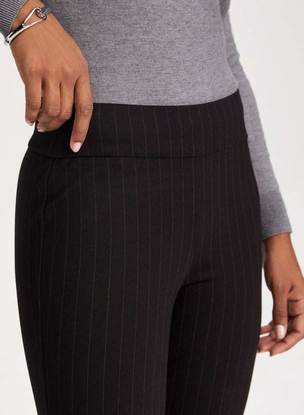 Laura Pinstripe Pull-On Pants