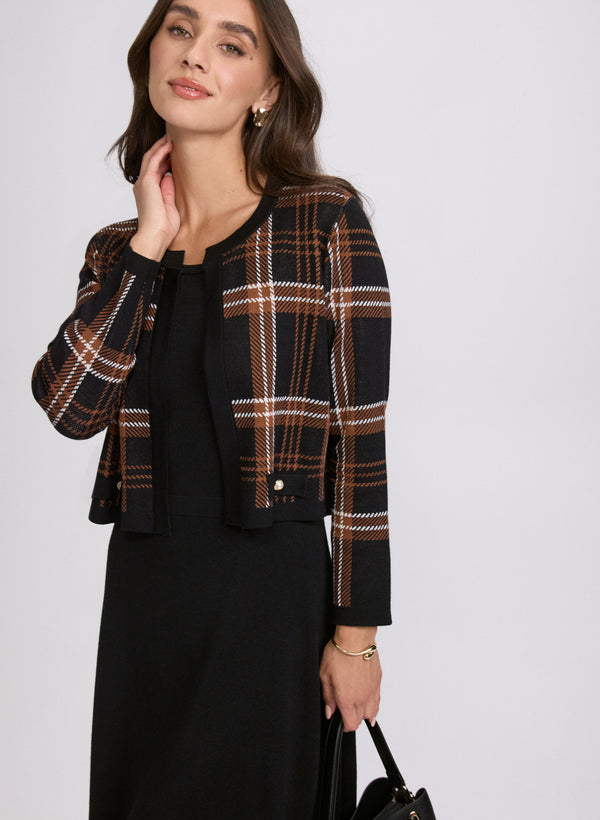 Laura Plaid Jacket & Fit & Flare Dress