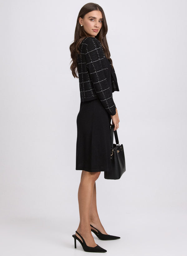 Laura Plaid Jacket & Knit Dress