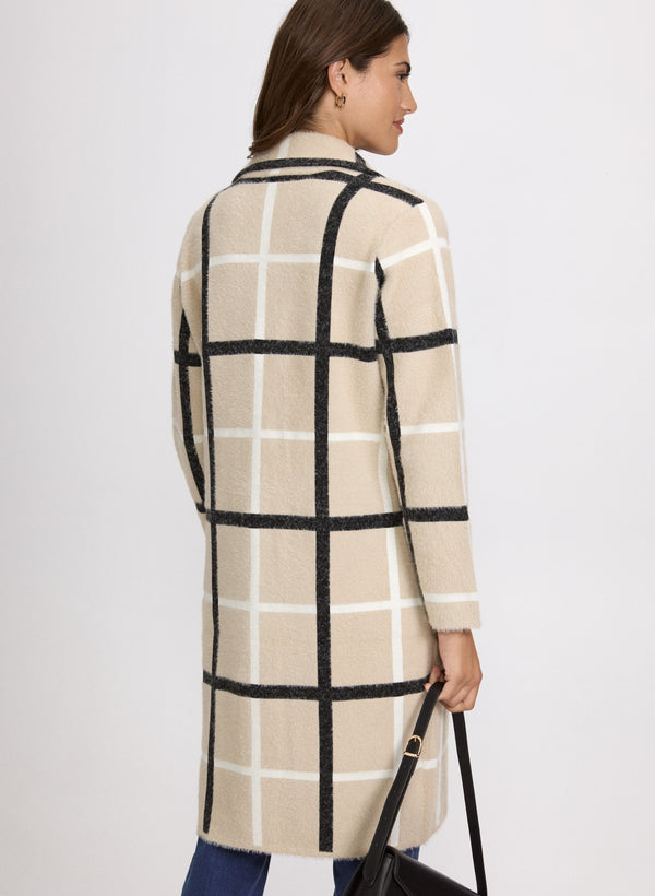 Laura Plaid Knit Cardigan