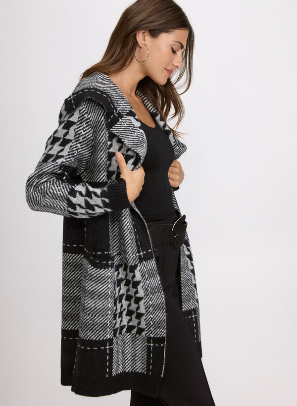 Laura Plaid Knit Cardigan