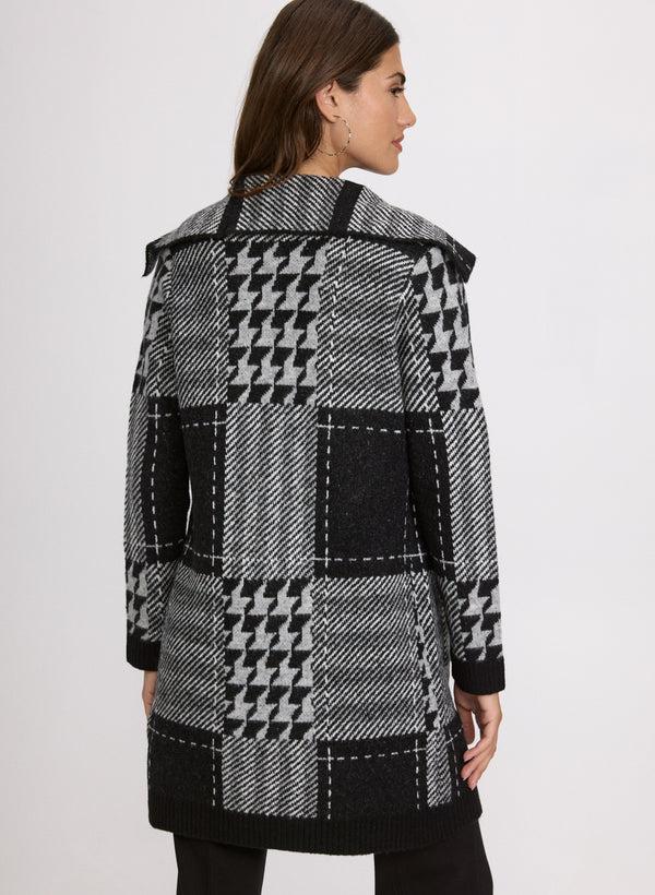 Laura Plaid Knit Cardigan