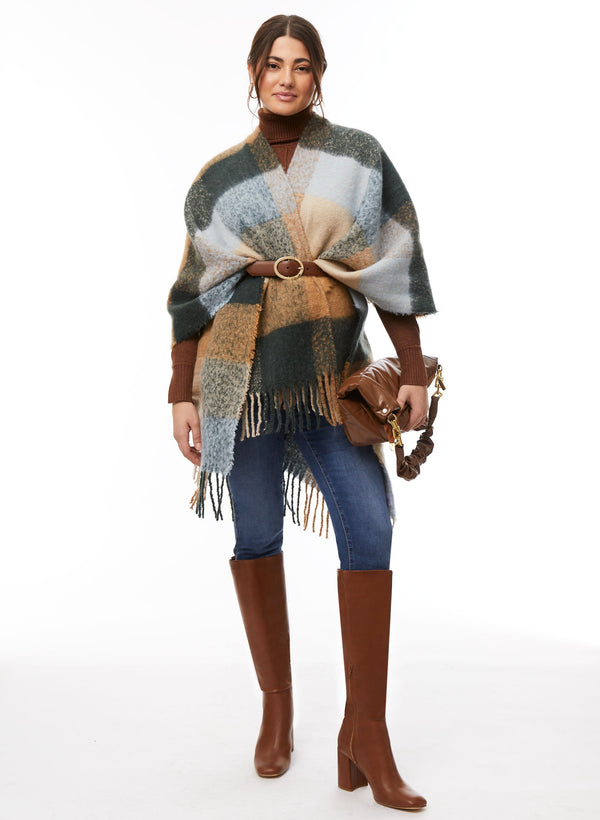Laura Plaid Motif Pashmina Wrap