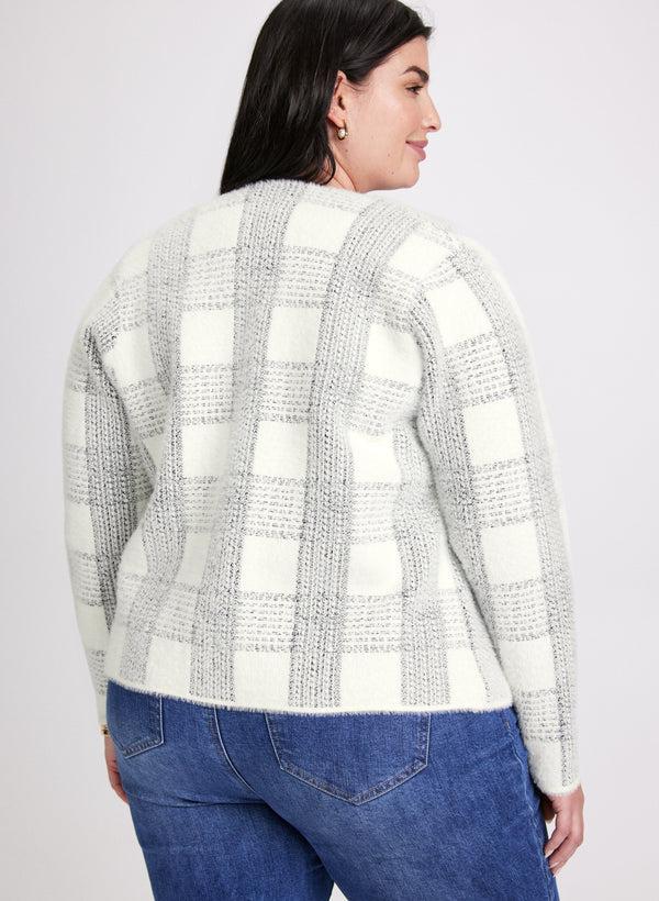 Laura Plaid Print Button Cardigan