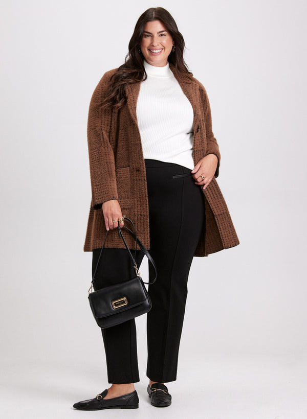 Laura Plaid Print Coatigan