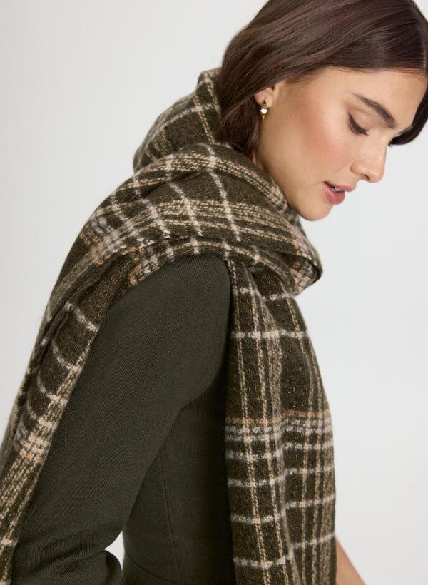 Laura Plaid Print Scarf