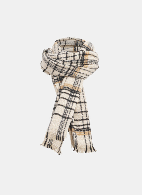 laura Plaid Print Scarf
