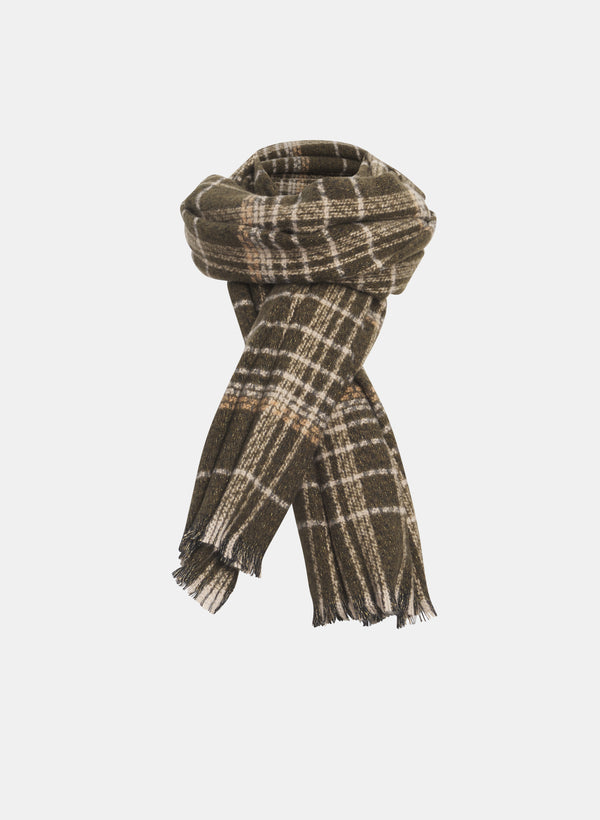 laura Plaid Print Scarf