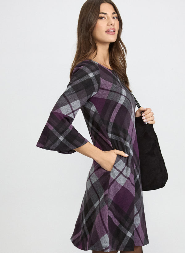 Laura Plaid Sweater Dress