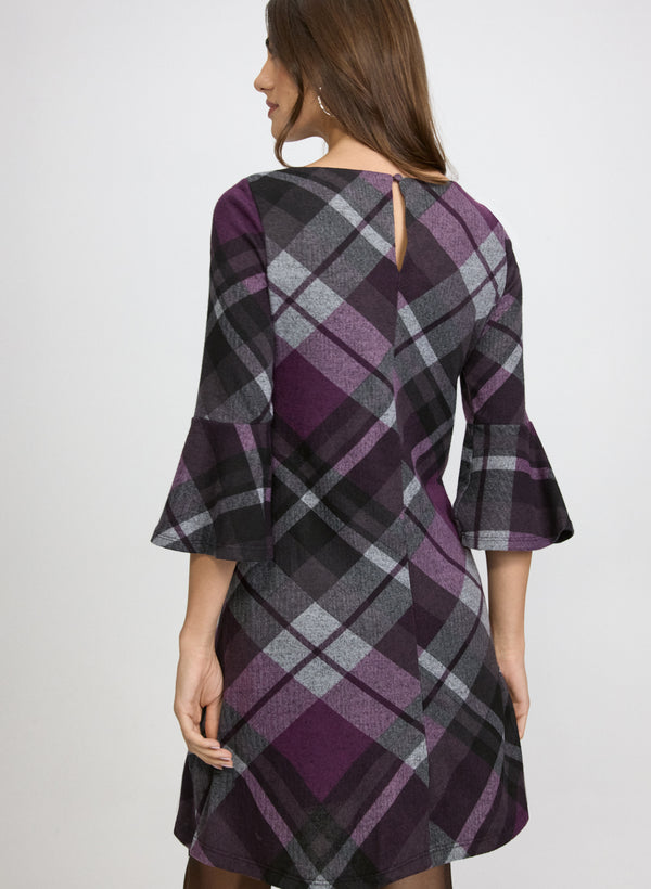 Laura Plaid Sweater Dress