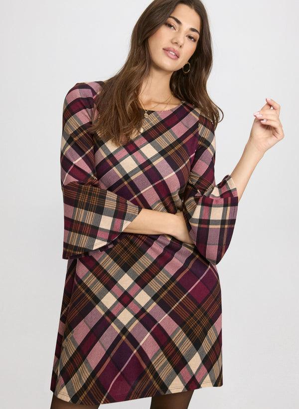 Laura Plaid Sweater Dress