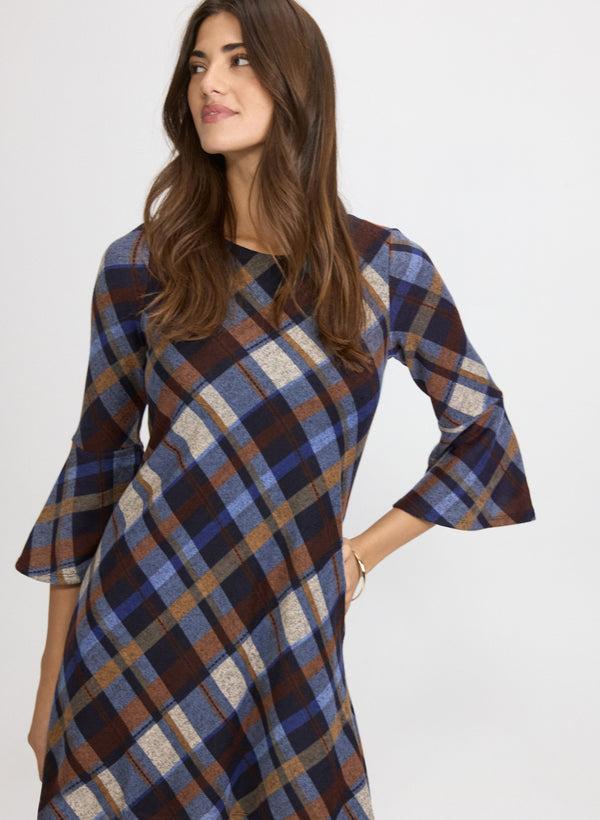 Laura Plaid Sweater Dress