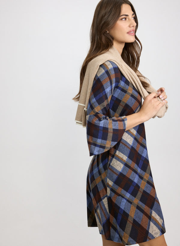 Laura Plaid Sweater Dress