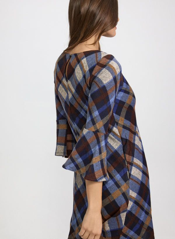Laura Plaid Sweater Dress