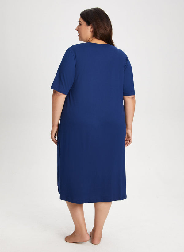 Laura Pleat & Bow Detail Nightgown