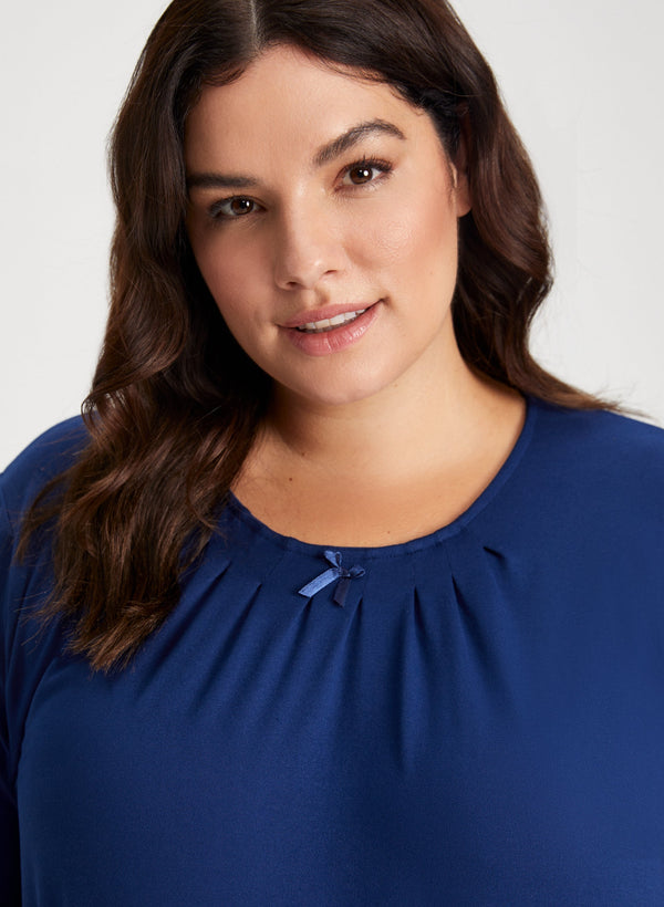 Laura Pleat & Bow Detail Nightgown