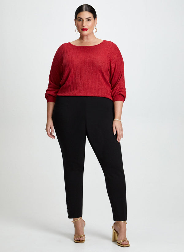 laura Pleat Stitch Sweater & Straight Leg Pants