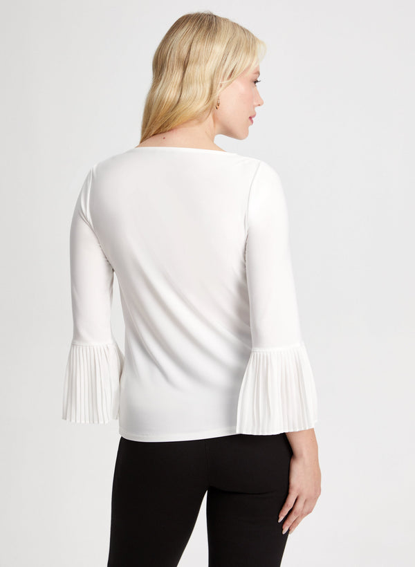 Laura Pleated Cuff Detail Top