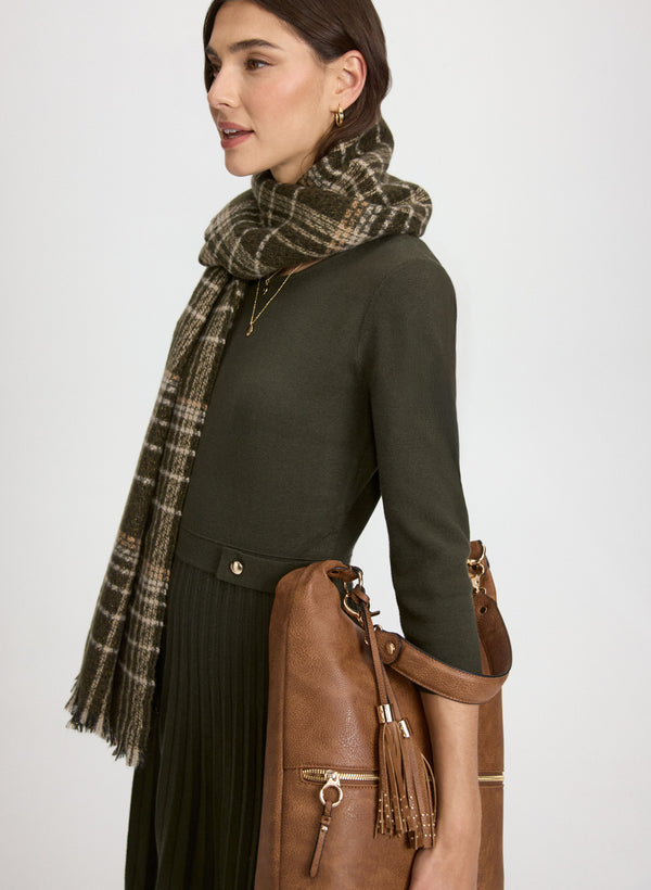 Laura Pleated Fit & Flare Dress