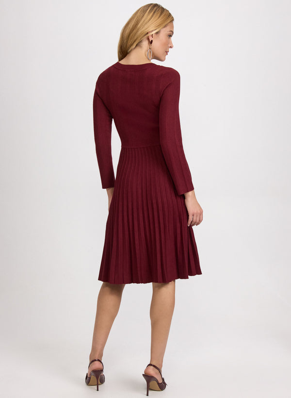 Laura Pleated Knit Dress