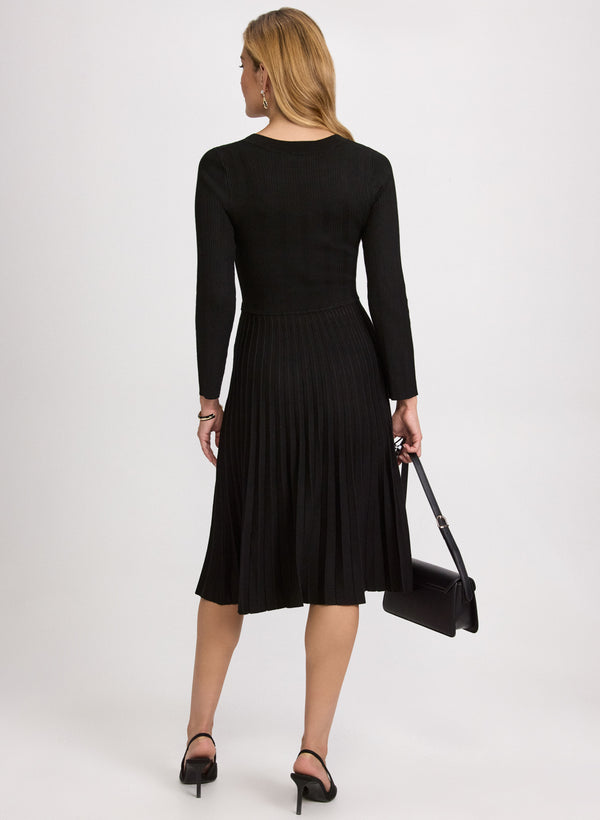 Laura Pleated Knit Dress